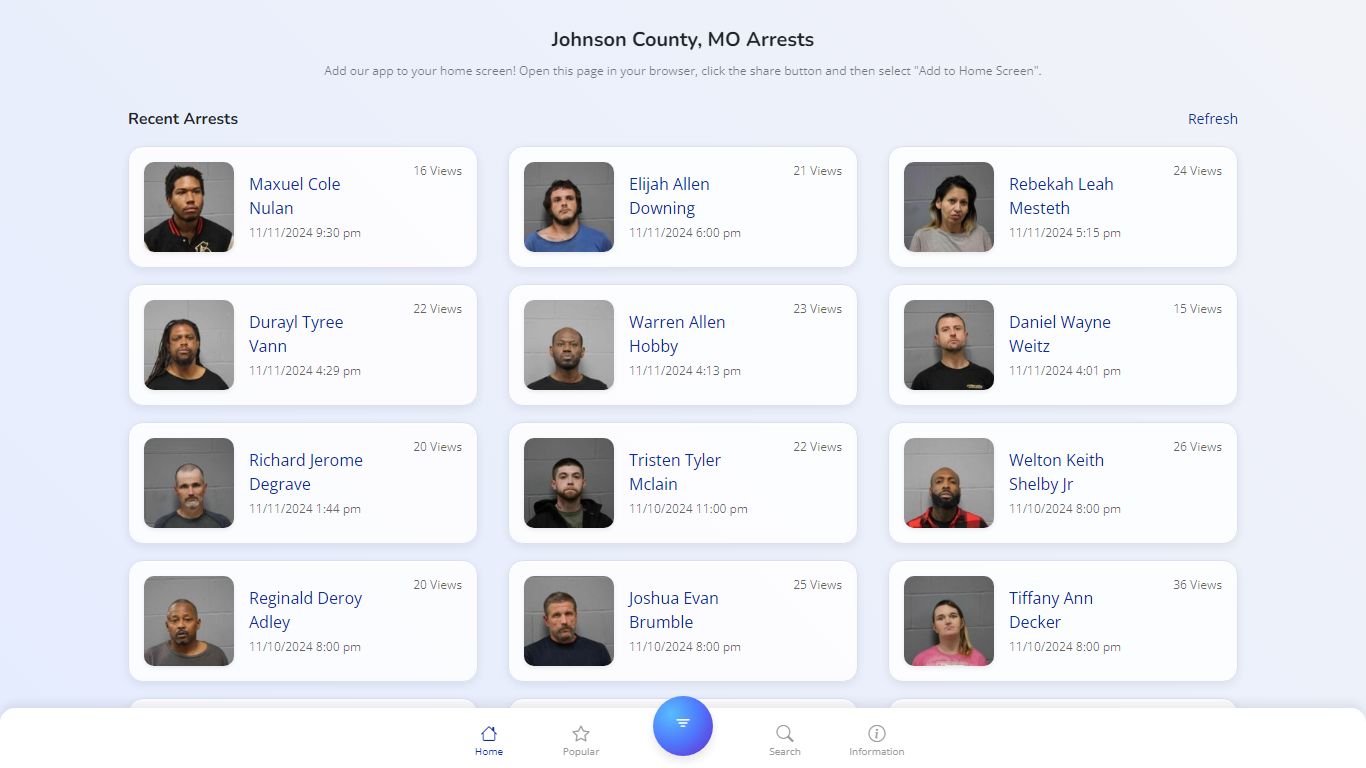 Johnson County, MO Arrests - Public Jail Records